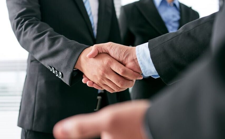 business men shaking hands